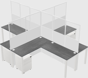 Shared L-shaped Cubicles