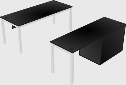 Parallel desk + file cabinet