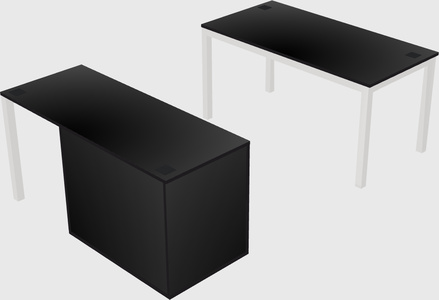 Parallel desk + file cabinet