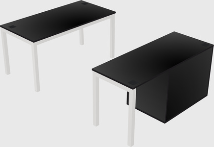 Parallel desk + file cabinet