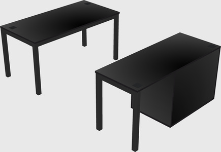 Parallel desk + file cabinet