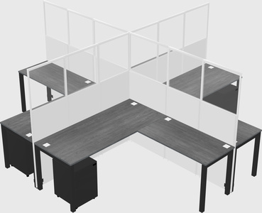 Shared L-shaped Cubicles