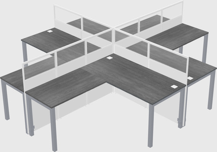 Shared l-shaped cubicles
