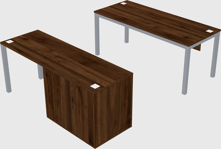 Parallel desk + cabinet