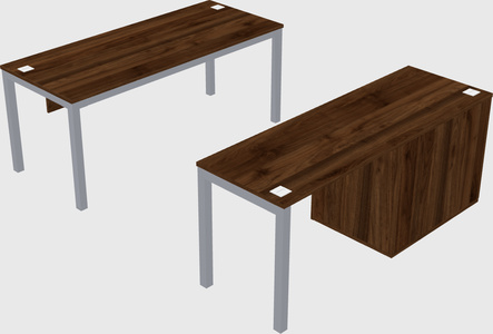 Parallel desk + cabinet