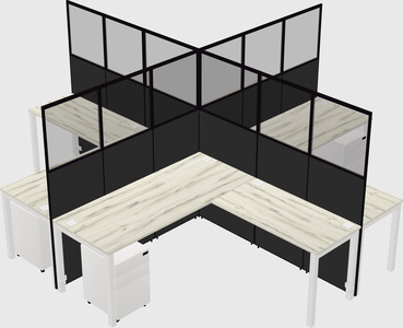 Shared l-shaped cubicles