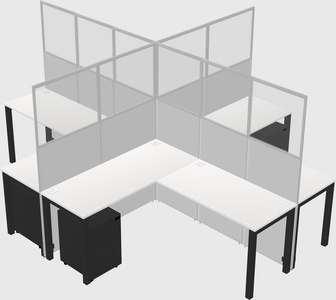 Shared l-shaped cubicles