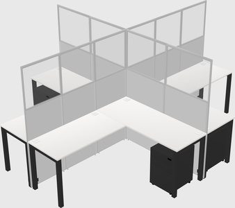 Shared l-shaped cubicles