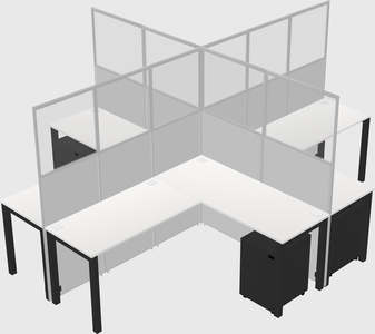 Shared l-shaped cubicles