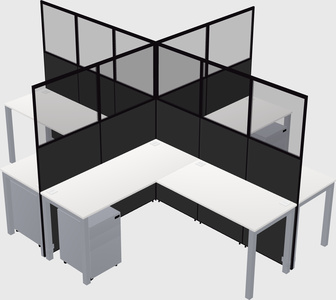 Shared l-shaped cubicles