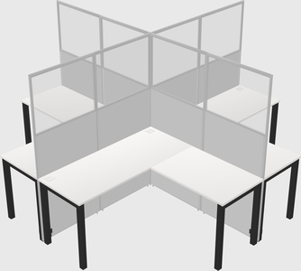 Shared l-shaped cubicles
