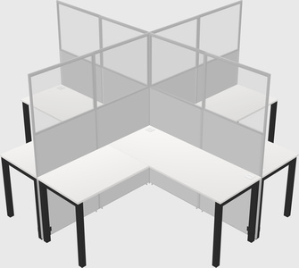 Shared l-shaped cubicles