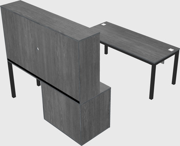 Parallel desk + cabinet