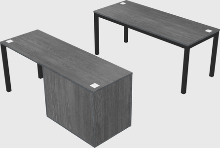 Parallel desk + cabinet