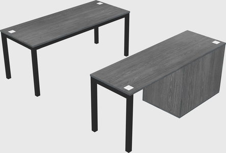 Parallel desk + cabinet