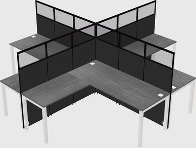 Shared l-shaped cubicles