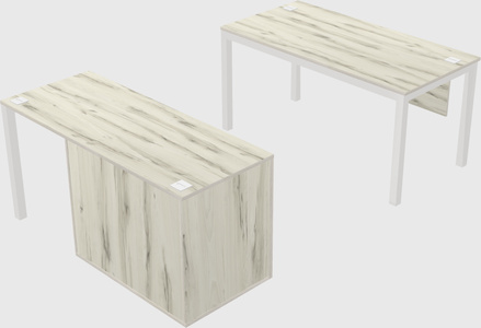Parallel desk + file cabinet