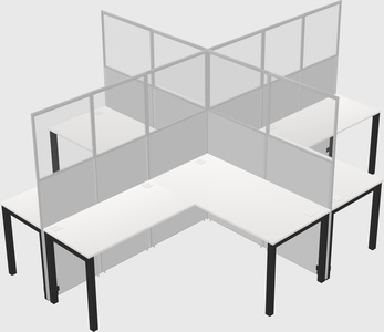 Shared l-shaped cubicles