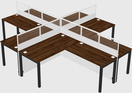 Shared l-shaped cubicles