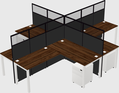 Shared l-shaped cubicles