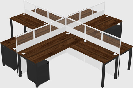 Shared l-shaped cubicles