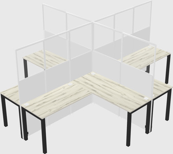 Shared l-shaped cubicles