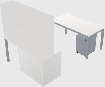 Parallel desk + file cabinet