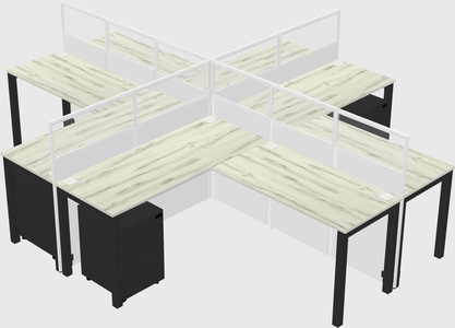 Shared l-shaped cubicles