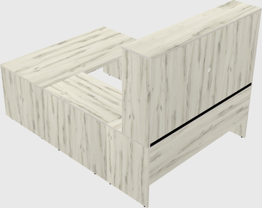 U-shaped desk