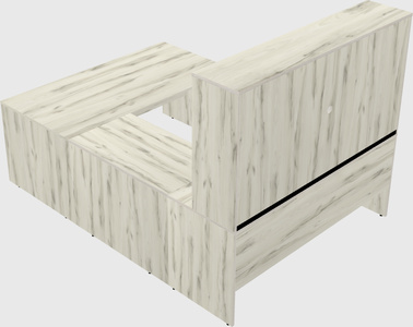U-shaped desk