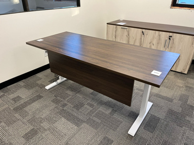 Parallel desk + file cabinet
