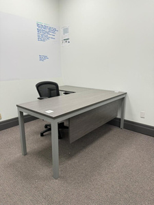 Parallel desk + file cabinet
