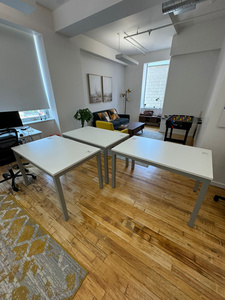 Parallel desk + file cabinet