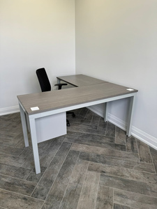Parallel desk + file cabinet