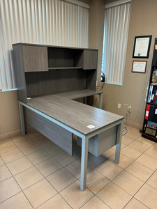 Parallel desk + file cabinet