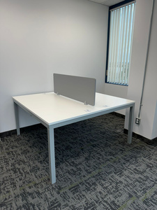 Parallel desk + file cabinet