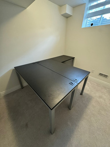 Parallel desk + file cabinet