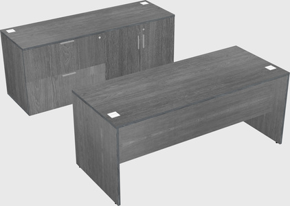 Parallel Desk With Credenza