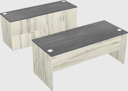 Parallel Desk With Credenza