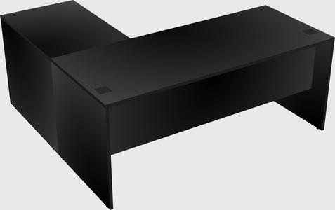 L-shaped office desk