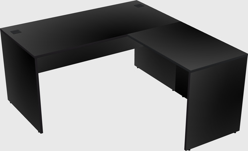 L-shaped office desk
