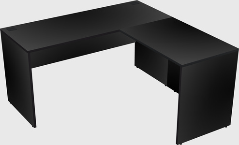 L-shaped office desk