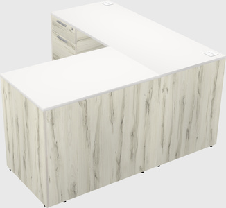 L-shaped office desk