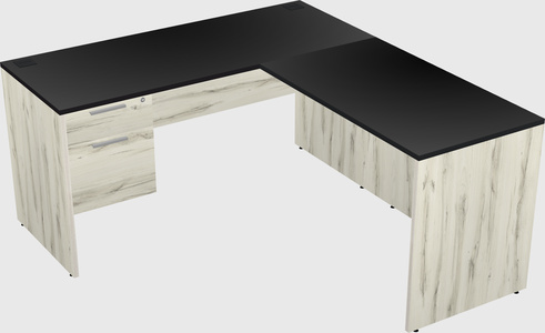 L-shaped office desk