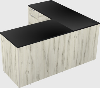 L-shaped office desk