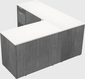 L-shaped office desk