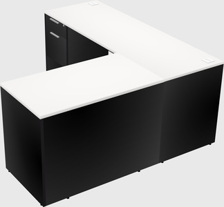 L-shaped office desk