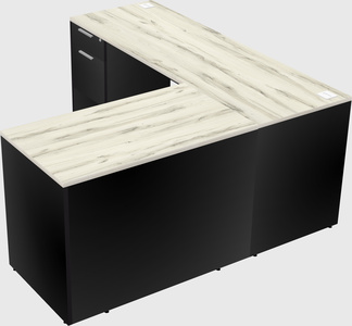 L-shaped office desk