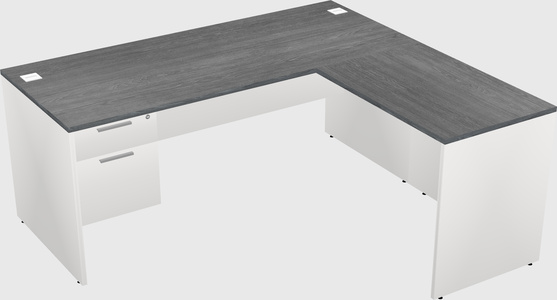 L-shaped office desk