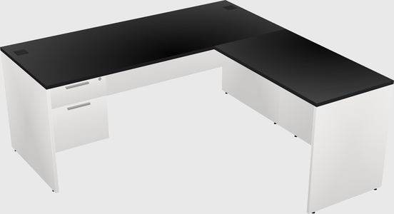L-shaped office desk